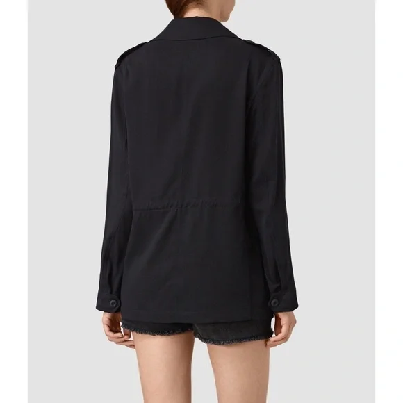 All Saints Kaiya Ink Blue Utility Jacket 4​​​​​ - Picture 10 of 10